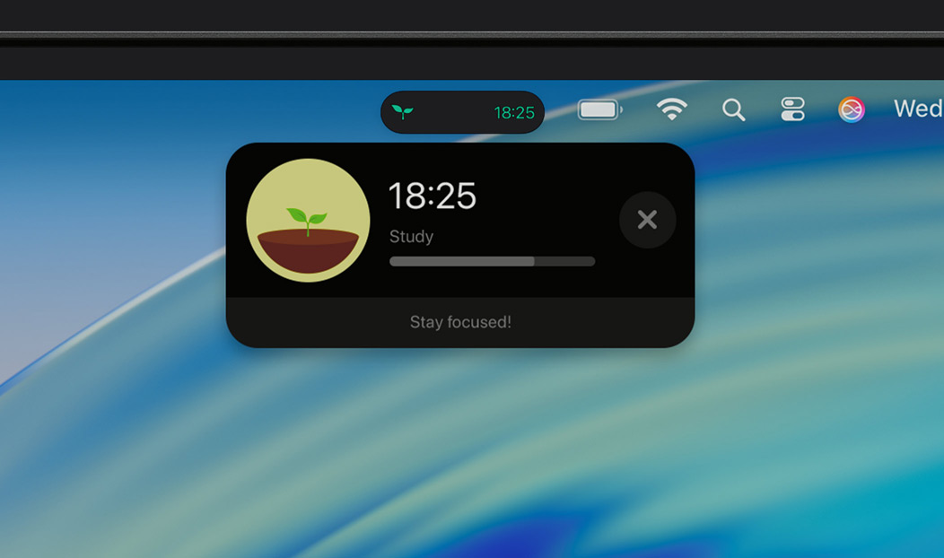 MacBook Pro, Live Aktivität Mitteilung zeigt, dass ein Uber Eats unterwegs ist