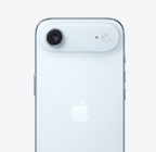 iPhone Air, zadná vonkajšia strana, nebeská modrá farba, sústava hlavnej kamery Fusion v plató navrchu