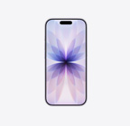 iPhone 17, predná vonkajšia strana, levanduľová farba, Dynamic Island hore v strede