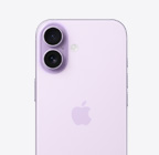 iPhone 17، الجزء الخلفي الخارجي، لون ليلكي ناعم، نظام كاميرا Fusion مزدوجة في أعلى اليسار